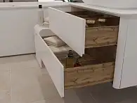 Тумба со столешницей МОНРО/Monro 80П (800х420х450) 2я белый стекло