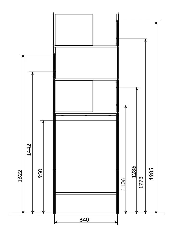 Шкаф ГРАНЖ ЛОФТ/GRUNGE LOFT 200*66 дуб вотан