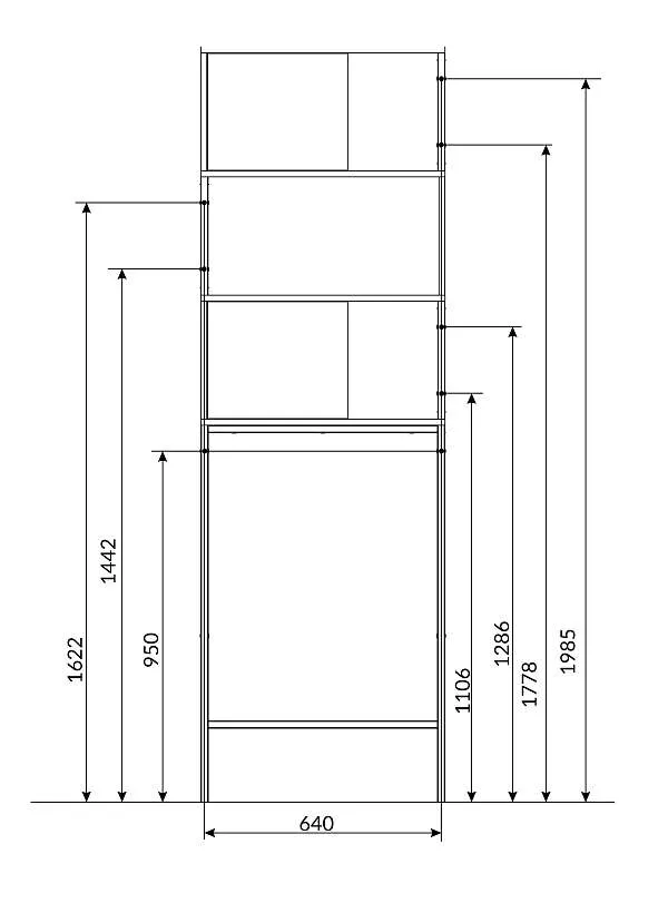 Шкаф ГРАНЖ ЛОФТ/GRUNGE LOFT 200*66 дуб вотан