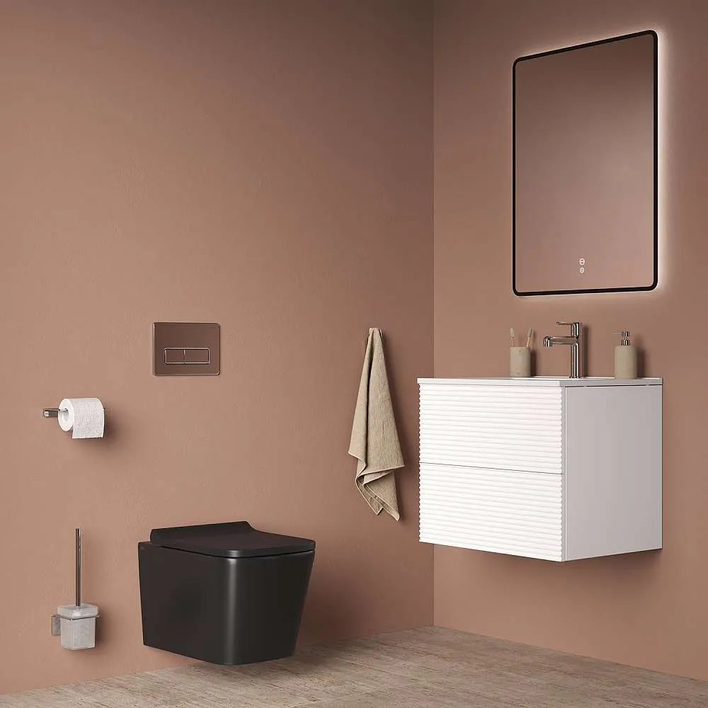 Унитаз подвесной IDDIS Bild безободковый черный матовый BILR2BMi25