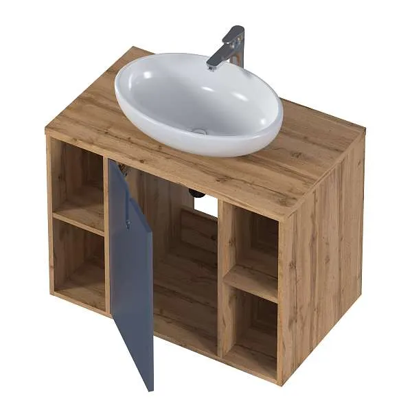 Тумба УТА/Uta 80П 1Д Шарли синий