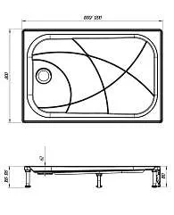 Поддон ФРЕЯ НЬЮ/FREYA NEW 1000х800 прямоугольник комплект Стандарт 1