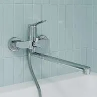 Смеситель для ванны IDDIS Parker с длинным изливом PARSB02i10WA