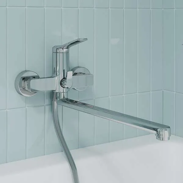 Смеситель для ванны IDDIS Parker с длинным изливом PARSB02i10WA