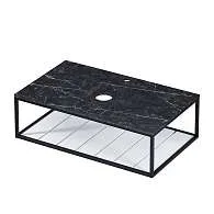 Тумба открытая ШЕРЛ/Sync 60 черный/белый, лофт