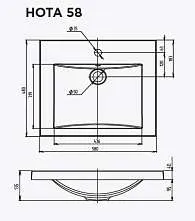 Раковина "Нота New Polytitan 58"