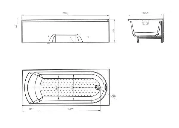 Ванна ЛИЛИ/LILY 1700х700