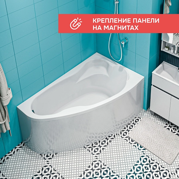 Ванна "Lil" 140*90 R Комплект Премиум