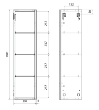 Пенал Cube 25П Белый глянец
