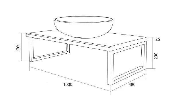 Столешница ГРАНЖ ЛОФТ/GRUNGE LOFT 100 бетон темно-серый