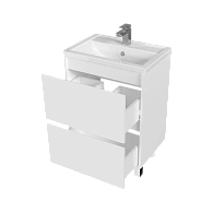 Тумба АРИС 1/Aris 70Н 2я. белый глянец
