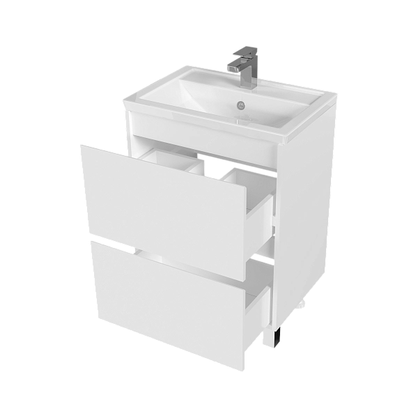 Тумба АРИС 1/Aris 70Н 2я. белый глянец