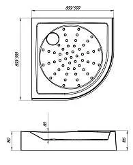 Поддон АФИНА/AFINA 800х800 сектор