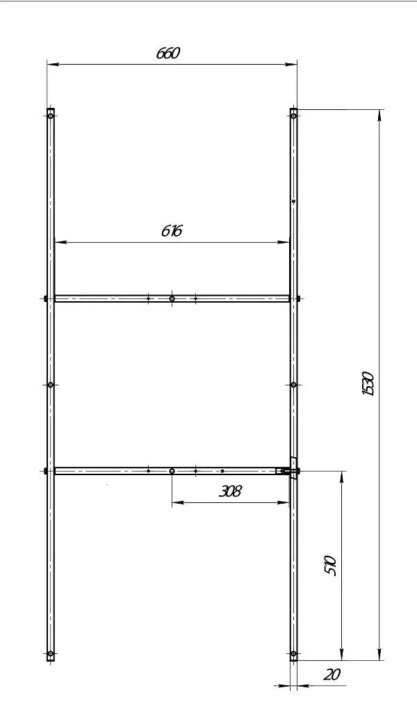 Рама разборная ПУ 1600-1650х700