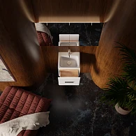 Тумба с раковиной МИНИМИ 40П (400x370x350) 1я белый