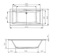 Ванна АЭЛИТА/AELITA 2000х1000 МГ