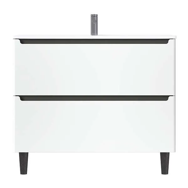 Тумба под раковину КОДА/Coda 85Н (846х887х471) 2я перламутр белый