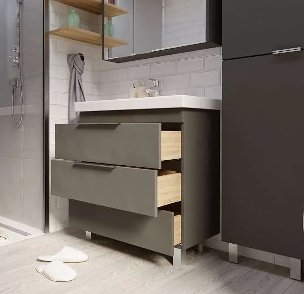 Тумба под раковину ГАУЛА/Gaula 60Н 3я черный