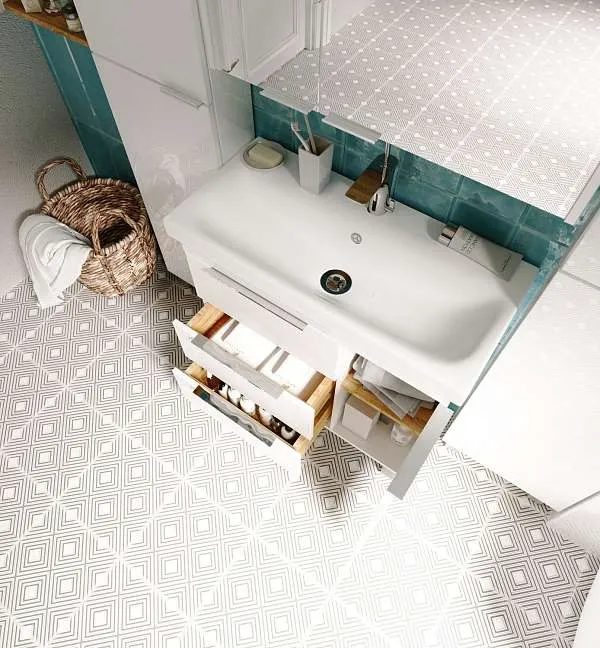 Тумба под раковину ГАУЛА/Gaula 80Н 3я 1д белый