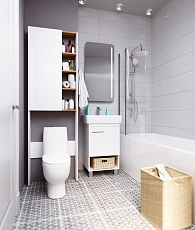 Тумба под раковину ТЕРА/Tera 60Н 1д. белый глянец