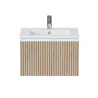 Тумба под раковину Row 60П (600х400х453) 1я белый/дуб