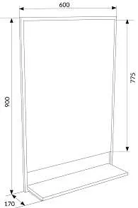 Зеркало GRUNGE LOFT 60П