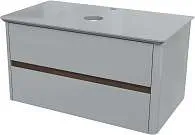 Тумба со столешницей МОНРО/Monro 80П (800х420х450) 2я серый стекло