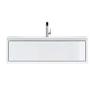 Тумба под раковину МИЛАККО/Milacco 100П (994х300х476) 1я белый (верх)