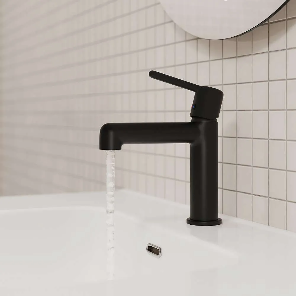 Смеситель для умывальника IDDIS Эйгер черный матовый AIGBL00i01