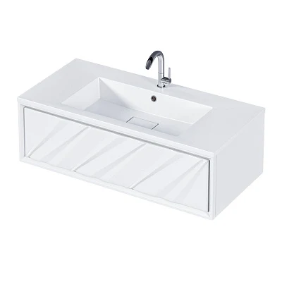 Тумба под раковину ГЛЕЙС/Glace 100П (994х300х476) 1я белый (верх)