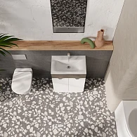 Тумба с раковиной РЕВО 60Н (600x836x350) 2д бетон темно-серый