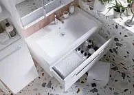 Тумба под раковину Соната 90П 1в.я. белый глянец