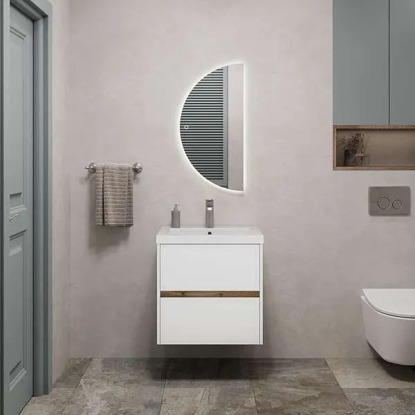 Зеркало PICO (400х800х29) полукруг подсветка/сенсор