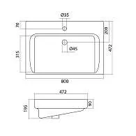 Раковина Тигода 80 Santek