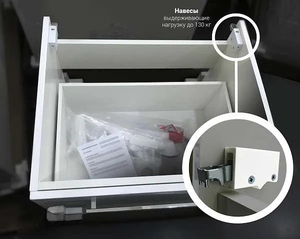 Тумба под раковину Соната 75П 1в.я. белый глянец