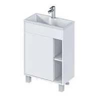 Тумба с раковиной Lido 60Н 1д. Белый глянец