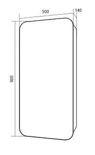 Зеркало-шкаф Nuvo 50