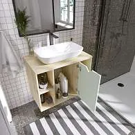 Тумба ДЕЛЬТА/Delta 80П 1Д Мята софт