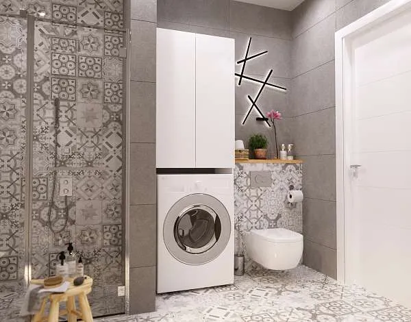 Шкаф ЭЛЕГАНТ/Wall 67 2д белый глянец