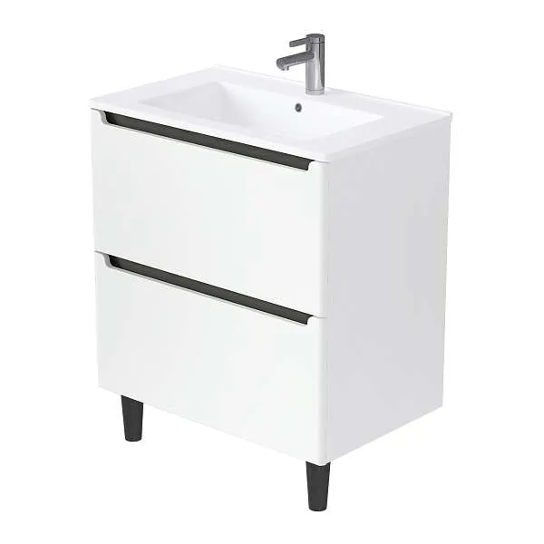 Тумба под раковину КОДА/Coda 65Н (650х887х471) 2я перламутр белый