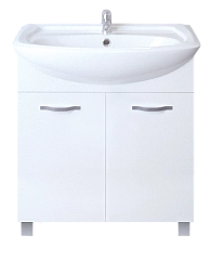 Тумба под раковину Вита 65Н 2д. белый глянец, МДФ