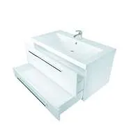 Тумба под раковину Соната 75П 2в.я. белый глянец