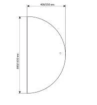 Зеркало PICO (550х1100х29) полукруг подсветка/сенсор
