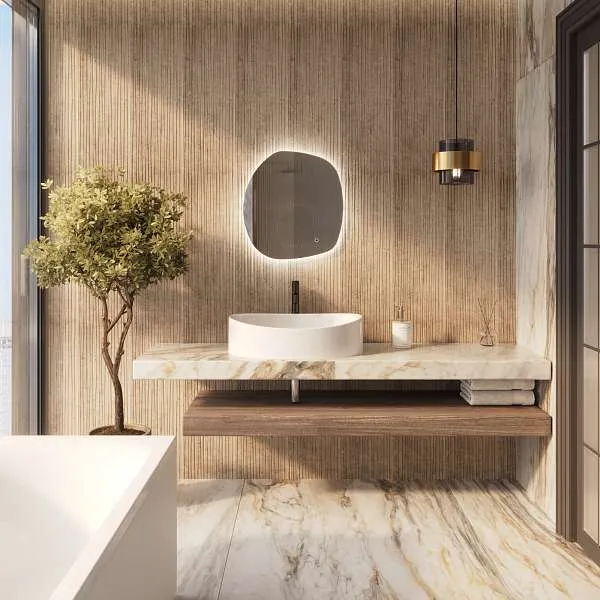 Зеркало PILO (600х650х29) фигурное подсветка/сенсор