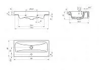 Раковина CERSANIT MODUO 80 S-UM-MOD80SL/1