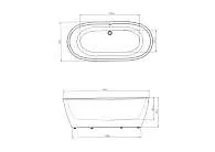 Ванна акриловая Aima TONDO 174x80