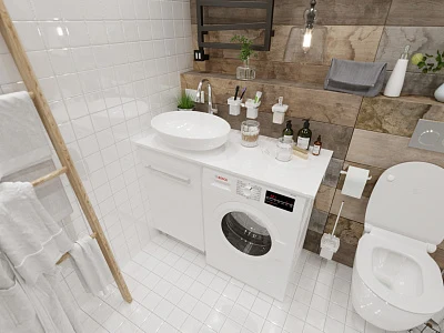 Тумба ВИСТА/Wash 48Н 1д. белый глянец