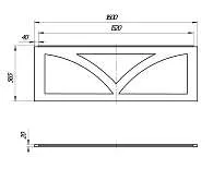 Панель ЭЛЕГАНТ/ELEGANCE/КЛАССИК/МОДЕРН 1600 фронт рельеф