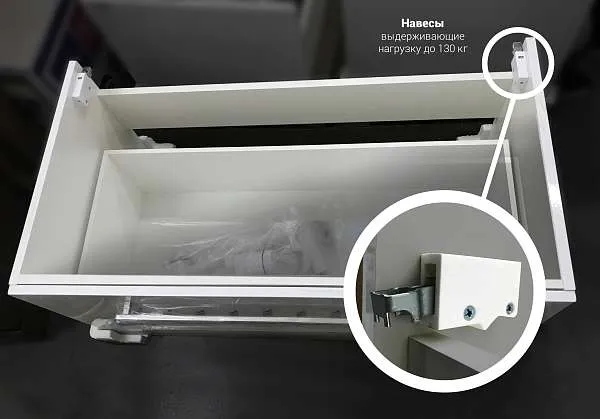 Тумба под раковину Соната 90П 1в.я. белый глянец