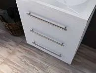 Тумба под раковину Соната 58Н 3в.я. белый глянец